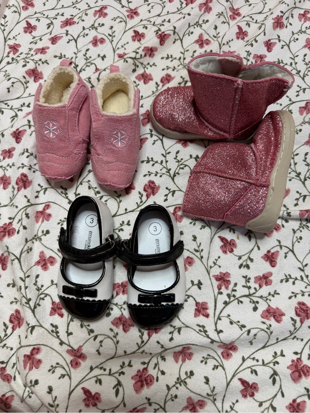 Baby Girls Pink Boots & Mary Jane Shoes Set